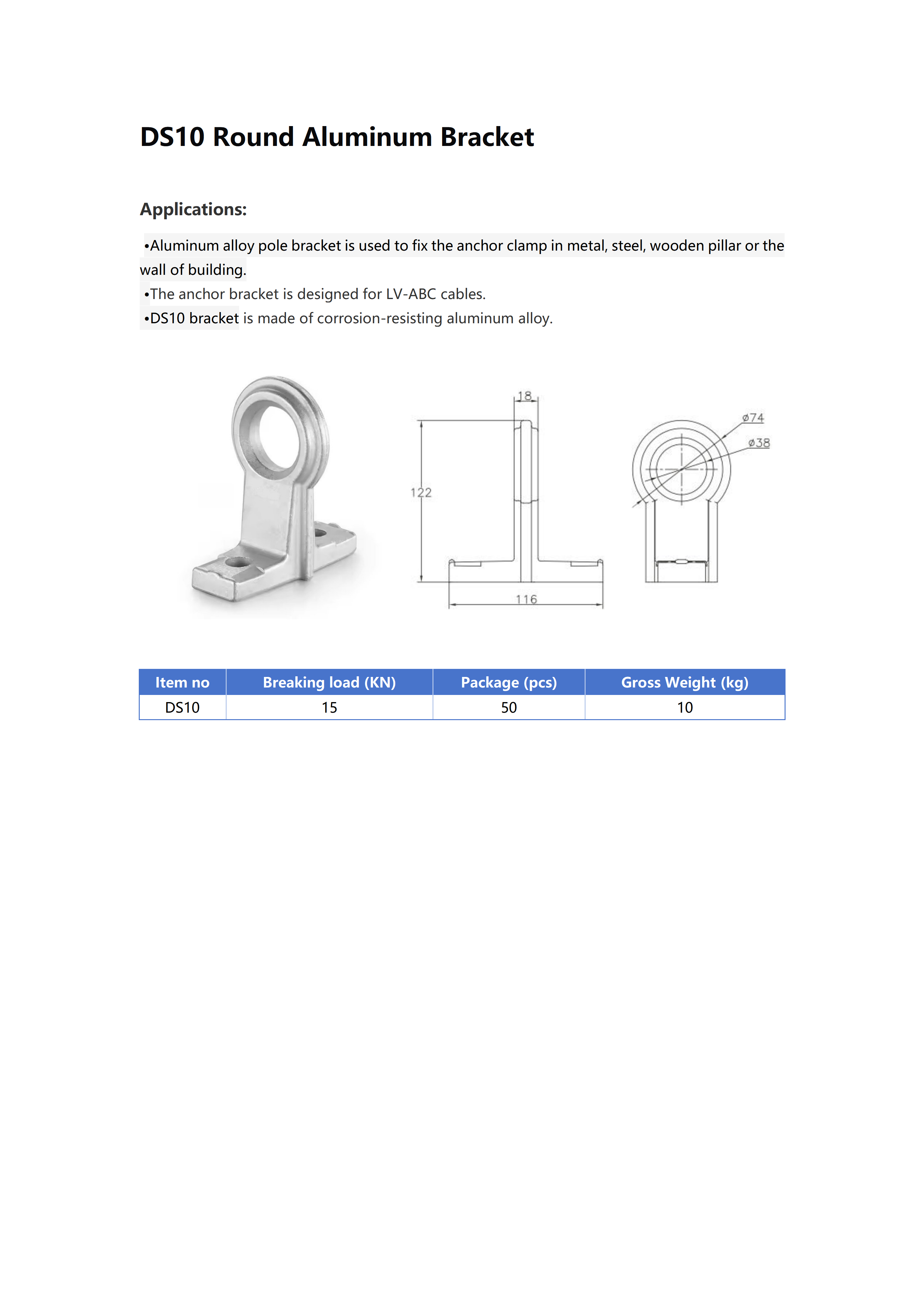 DS-10 Anchor Clamp Hook detail 1